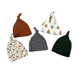 Brave little ones set of top knot beanies